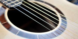 Alan Thompson's guitar - soundhole closeup