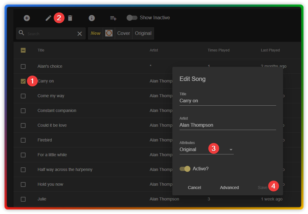 Streamersonglist adding song attributes